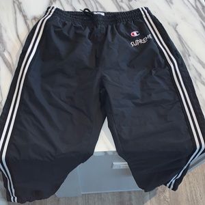 Champion and Supreme collab sweatpants